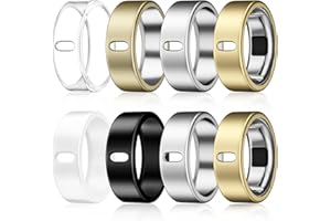 VIGAMEN 8 Pack Cover Compatible with Oura Ring Gen 4/Oura Ring Gen 3 Horizon/Heritage,Charging Derectly,Matte Texture Wear-Resistant Anti-Scratch TPU Protector for Oura Rings Women Men（E,Size 8
