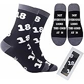 Zarbaopto 1935-1995 30-90th Stitch Funny Novelty Decoration Birthday Socks for Men Dad Husband Father Daddy