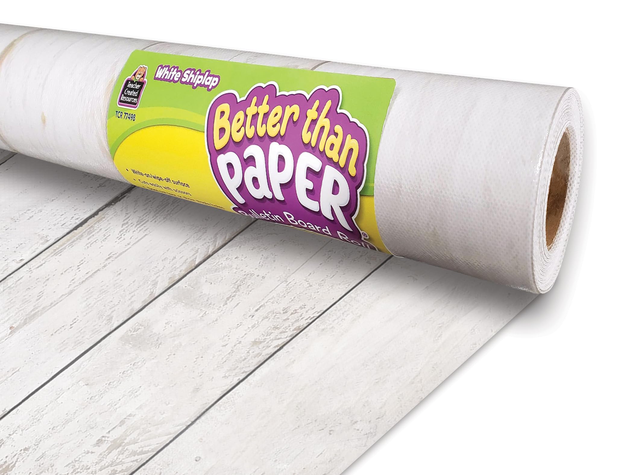 Photo 1 of White Shiplap Better Than Paper® Bulletin Board Roll