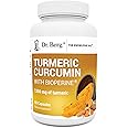 Dr. Berg (Only 2 Per Day) Turmeric Supplement with Black Pepper (BioPerine) - 1350 mg Turmeric Curcumin Supplement with 95% Curcuminoids – Turmeric Curcumin with Black Pepper – 60 Turmeric Capsules