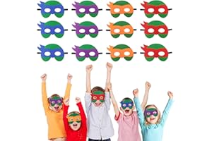 GARINOM Children's Felt Eye Masks Party Favors for Video Game Themed Parties, Role-playing, Children's Birthday Party Supplies,12 Packs