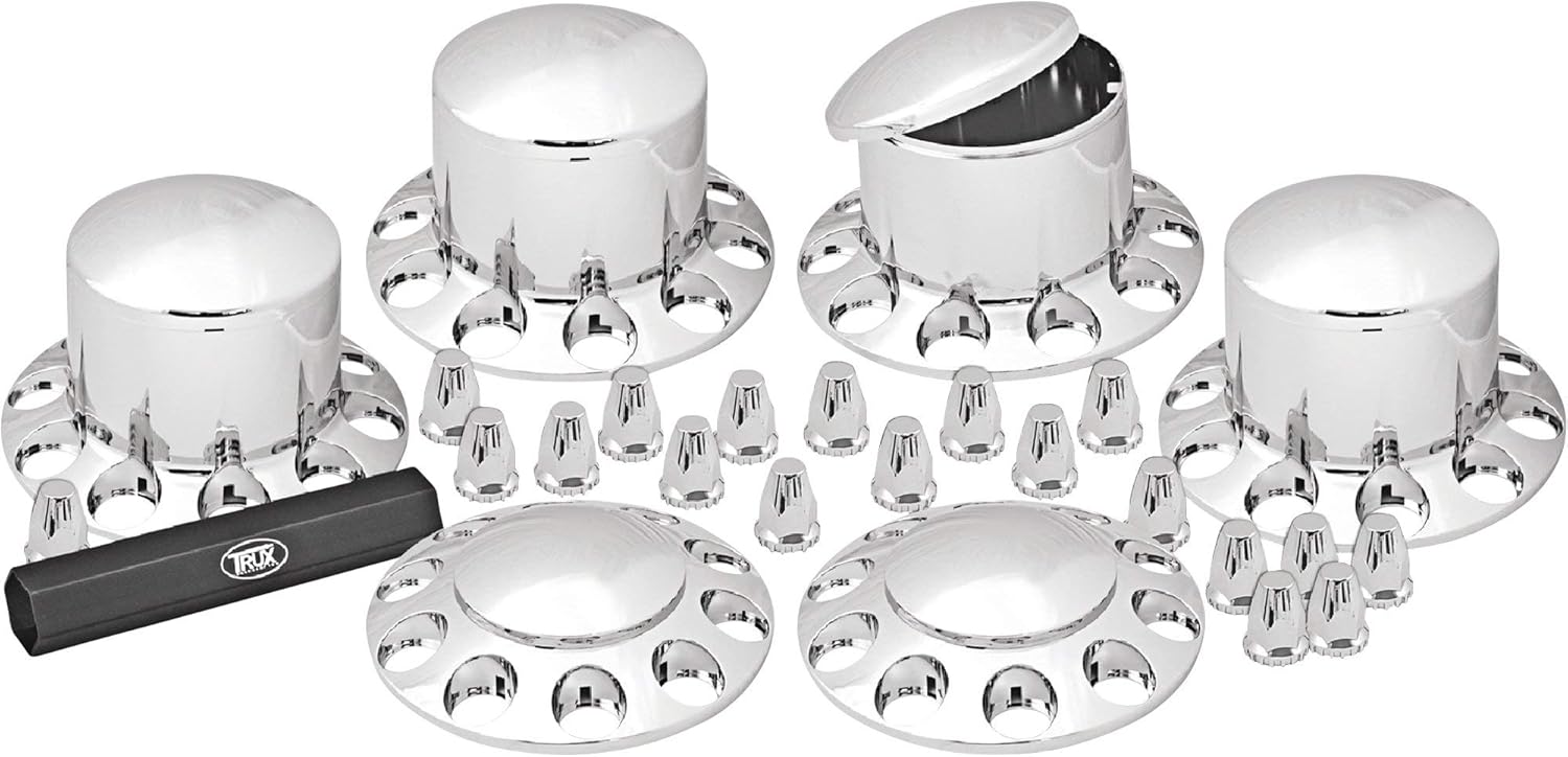 Trux Accessories Thubc1 Wheel Accessories Kit Chrome Plastic Front