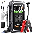 YaberAuto 6000A Car Jump Starter with 150PSI Air Compressor, 12V Car Battery Booster Pack (All Gas/10.0L Diesel), Portable Ju