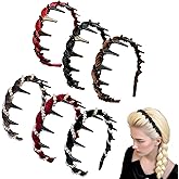 CJEDFJW Retro High Skull Pearl Headband,Vintage High Cranium Artificial Pearl Hairband,Fashionable Accessories for Women,Cute Hair Accessories for Girls,Fashion Accessories (6pcs)