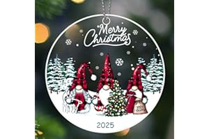 BAOXUE Gnome Christmas Ornaments 2025, Gnomes Ornaments for Tree, Gnomes Christmas Decorations, Cute Holiday Decor, Gnome Gifts