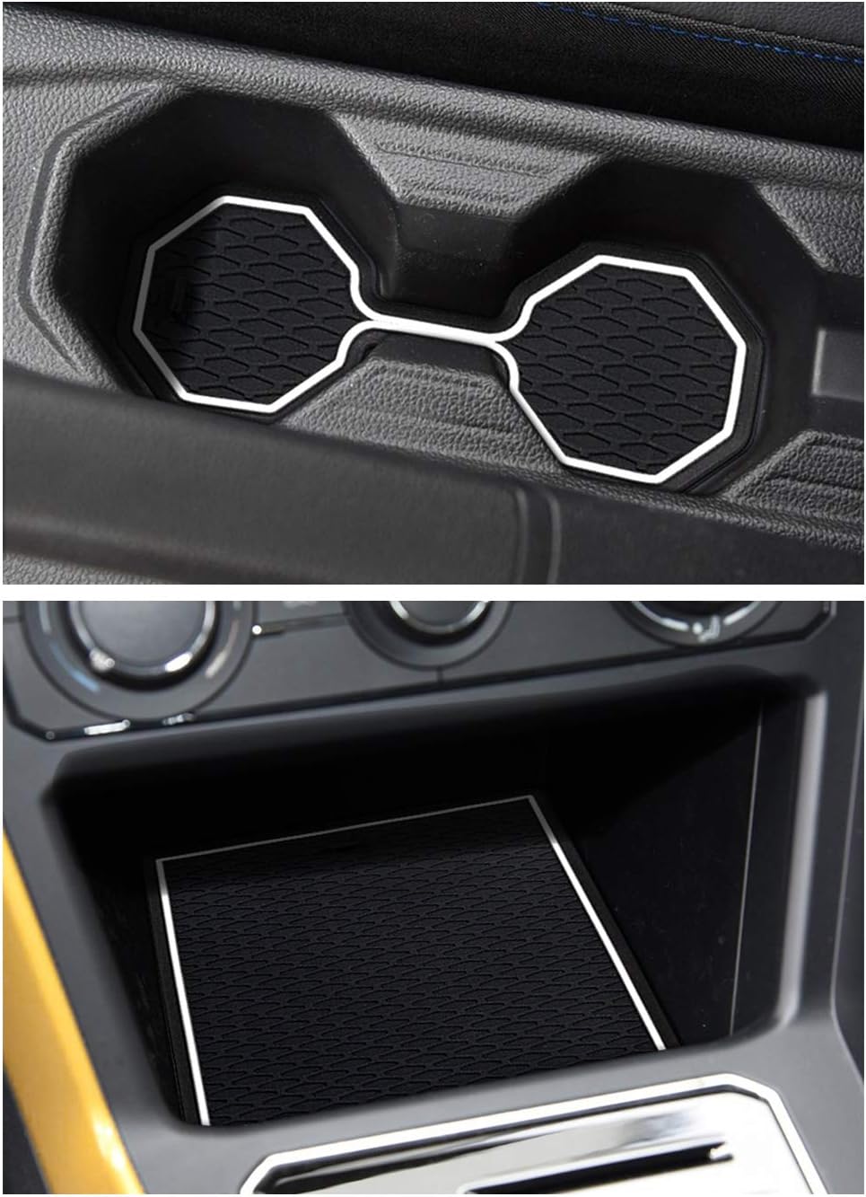 YEE PIN Car Mats Door Slot Pad for Volkswagen POLO MK6 2018-2022 Accessories, Gate Slot Storage Mats, Cup Holder Pad - Image 5