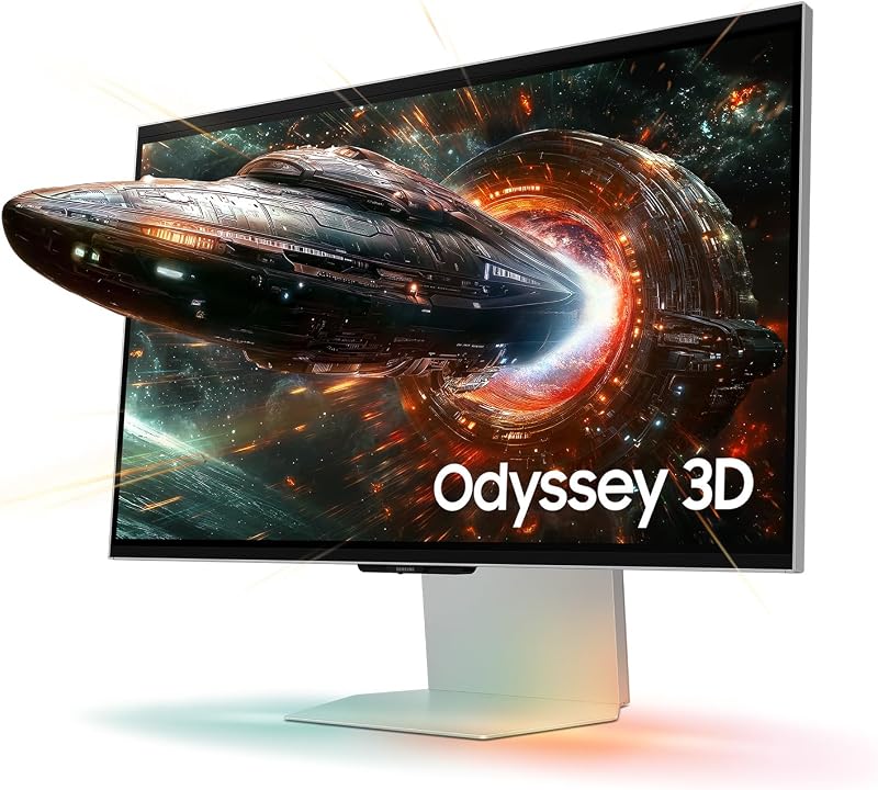 Odyssey 3D Gaming Monitor G90FX 27 Zoll, Brillenloses 3D-Erlebnis, IPS-Panel, AI 3D, 4K-Auflösung, 3.840 x 2.160 Pixel, FreeSync Premium Pro, G-Sync-kompatibel, 1 ms, 165 Hz, LS27FG904XUXEN