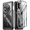 Poetic Guardian Case Compatible with OnePlus 12 5G (2024), Built-in Screen Protector 【Work with Fingerprint ID】, Full-Body Hybrid Shockproof Protective Rugged Clear Cover Case, Black/Clear