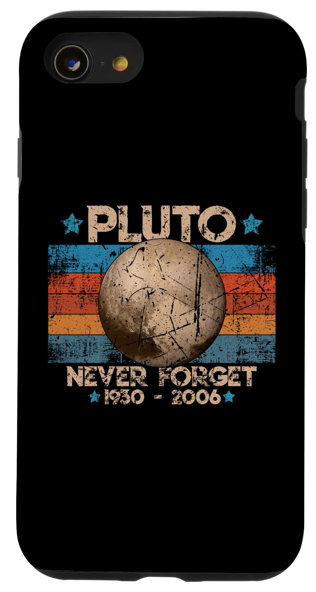 iPhone SE (2020) / 7 / 8 Retro Vintage Never Forget Pluto - Nerdy Astronomy Geek Case