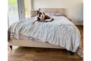 PJYuCien Large Dog Blanket, 80" x 60" Reversible Fleece Sherpa Blankets, Soft Plush Pet Throw for XL Dogs, Washable Cozy Furniture Protector for Couch/Bed, Grey