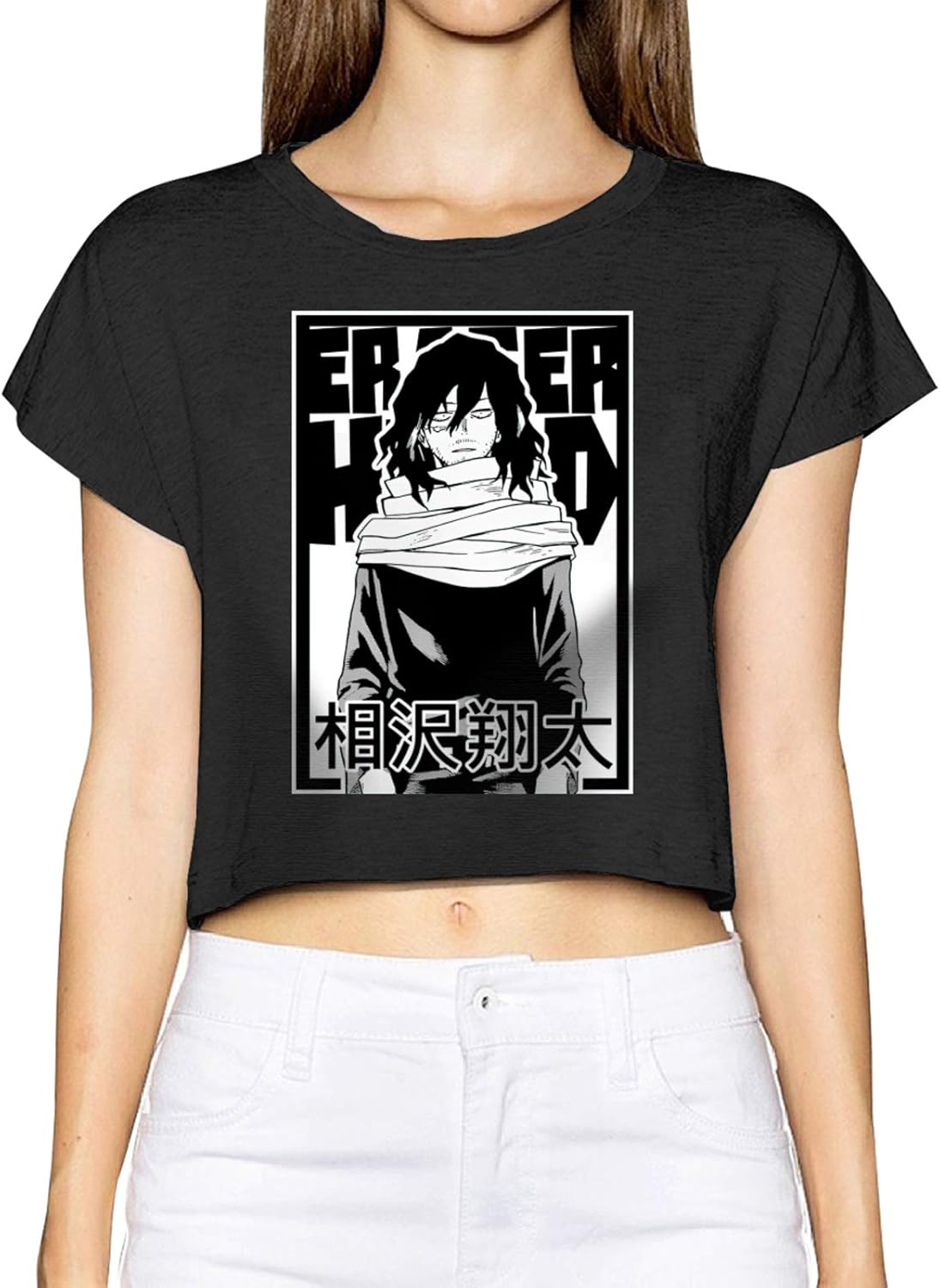 Rick and Morty Heartbeat Anime Girl Basic Crop Top Womans Short Sleeve T-Shirts at Amazon Women 