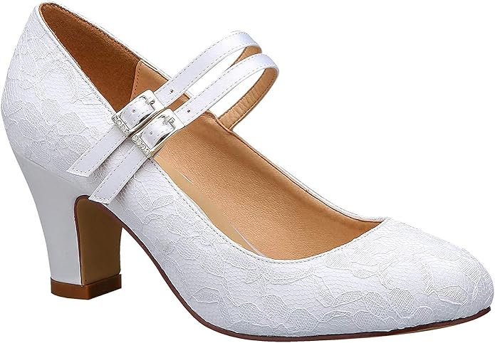 NUOVE SCARPE DA SERA MARY JANE SCARPE DA SERA IN PIZZO - Foto 7