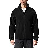 Blokehoway Men's Polar Fleece Jacket Full Zip Thick Winter Jackets for Men Soft Warm Outwear with Zipper Pockets