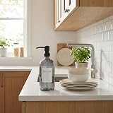 MIUSITE Glass Soap Dispenser 500ml Grey with Non-Slip Silicone Base 2pc view 9