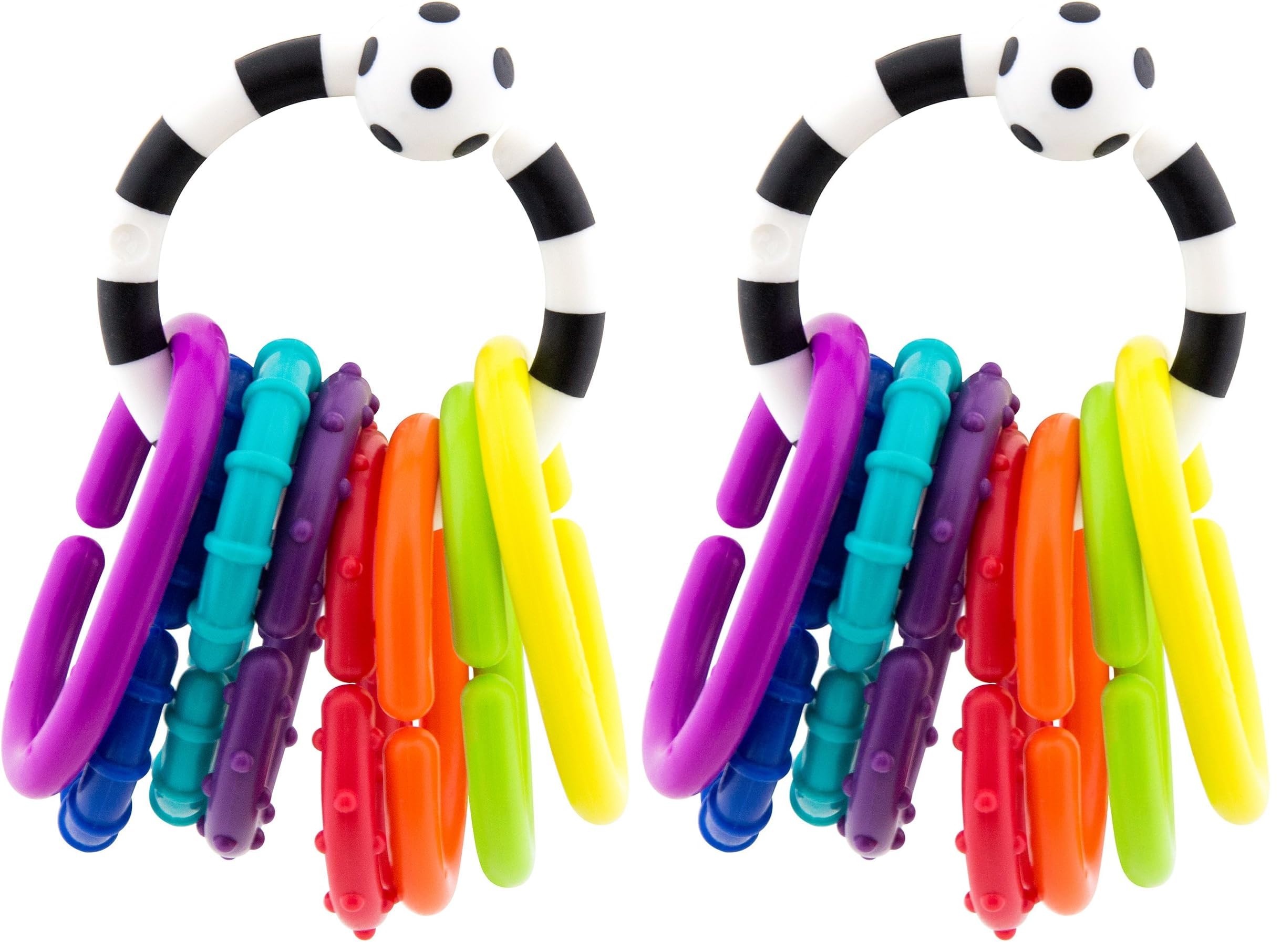 Sassy Ring O Links 9 Piece Set, Links for Stroller or Carrier Seat, 0+ Months (Pack of 2)
