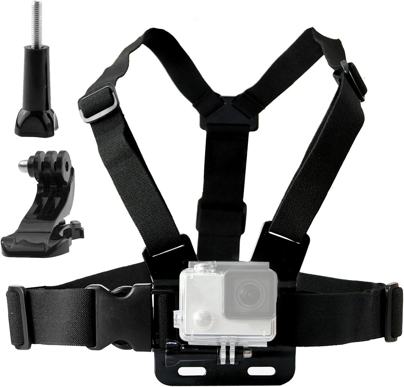 Chest Mount Harness for Action Camera Adjustable Chest Strap Compatible with Gopro Hero 13 12 11 10 9/ AKASO EK7000/ DJI Osmo/WOLFANG/Apeman/Jadfezy