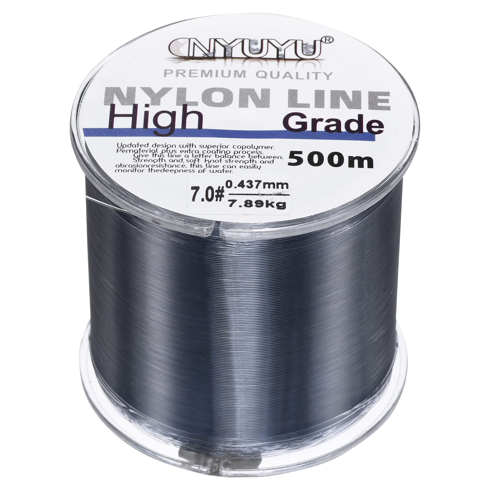 PATIKIL 547Yard/1640FT Nylon Fishing Line, 17Lb Monofilament String Wire Fluorocarbon Coated for DIY Craft Hanging Decoration, Grey