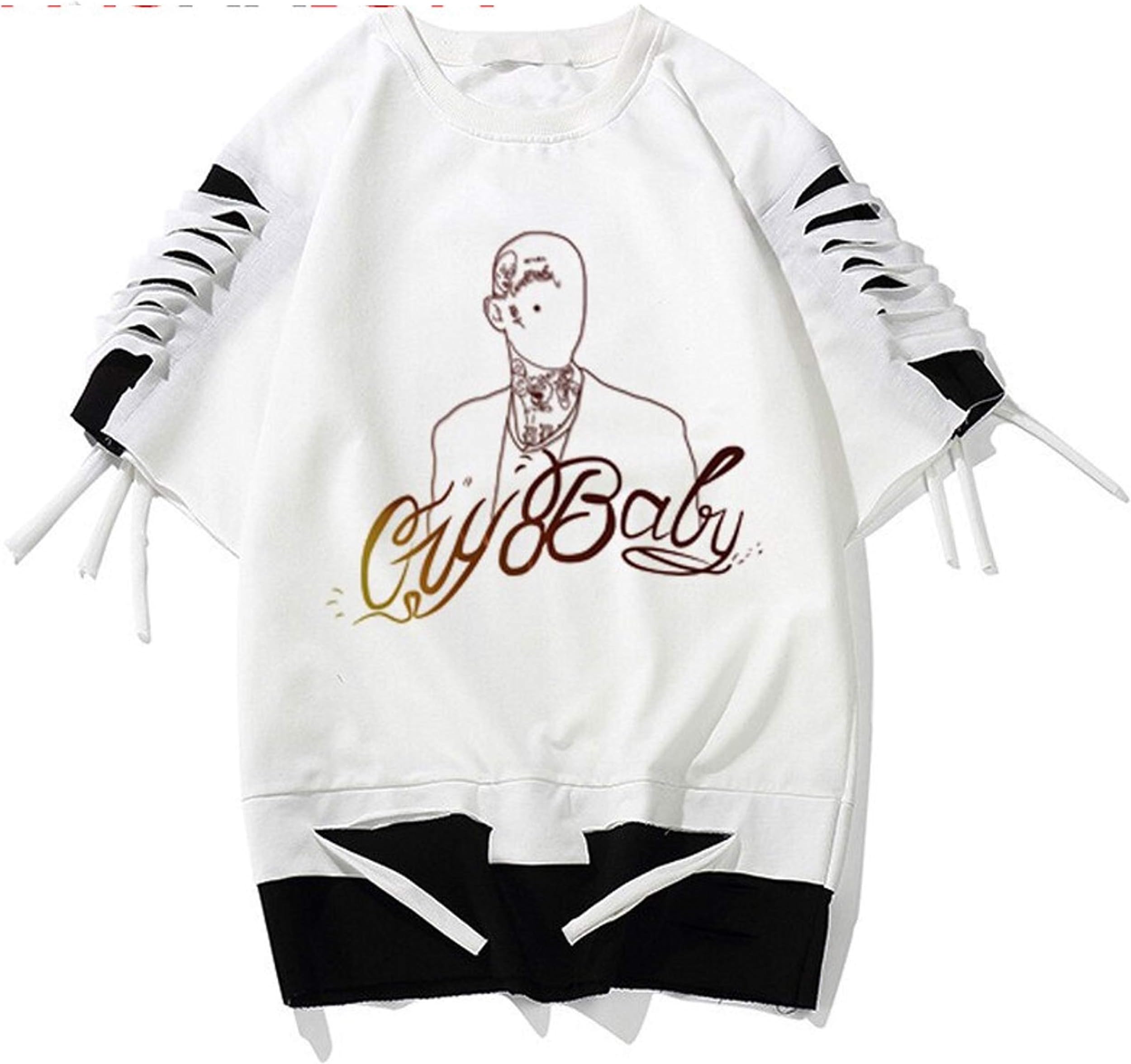 Lil Peep Shirt Tshirt Rapper Black White Cotton Men Women Mujer Star Hip Hop Harajuku Tops Cry Baby