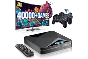 Kinhank Super Console X2 Pro Built-in 45,000+ Classic Games,Retro Game Consoles Compatible with 60+ emulators, S902X2 Chip, Three Systems in One, 2 Wireless Controllers.4K UHD Output,BT 5.0