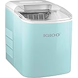 Igloo ICEB26AQ Automatic Portable Electric Countertop Ice Maker Machine, 26 Pounds in 24 Hours, 9 Ice Cubes Ready in 7 Minute