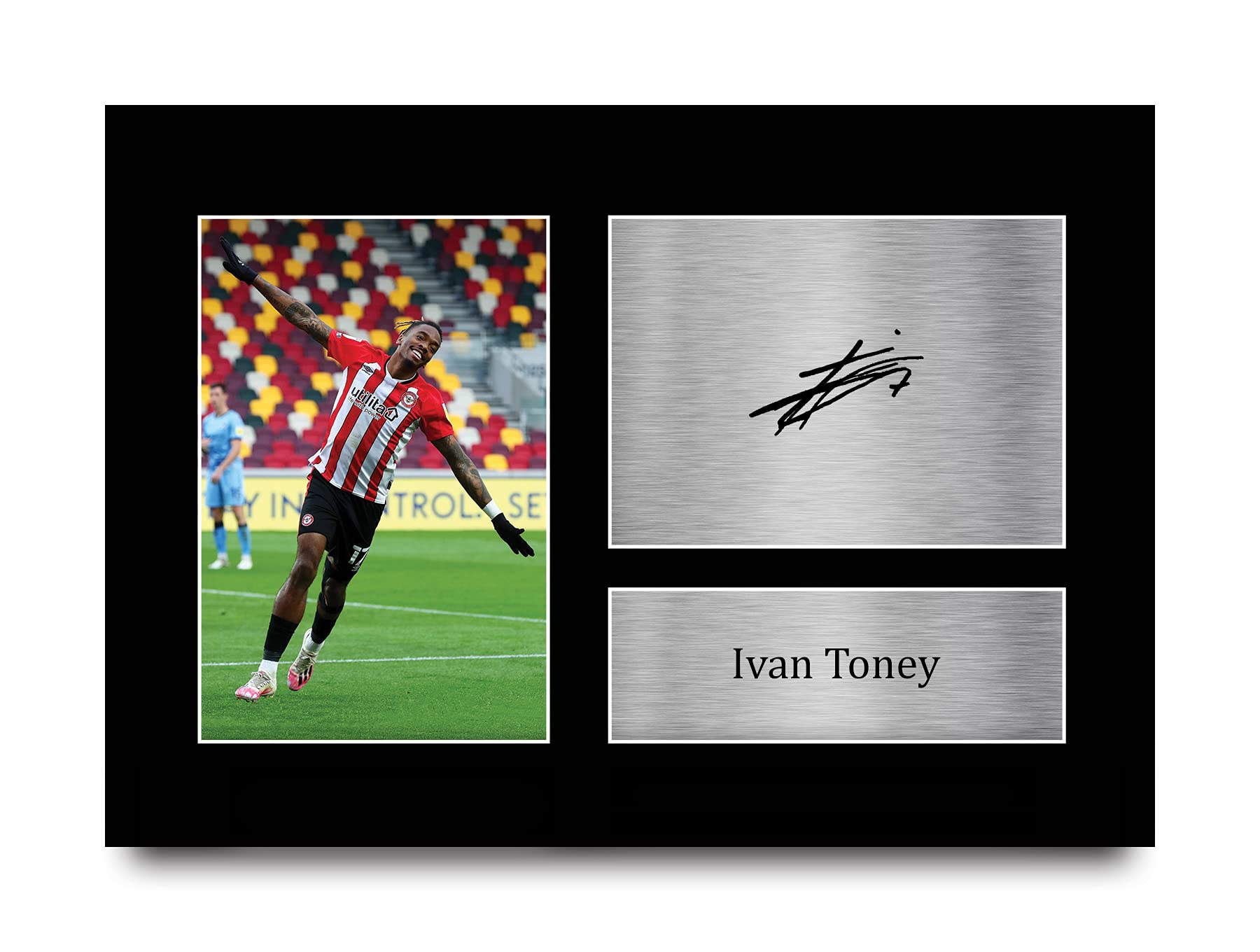 HWC Trading A4 Ivan Toney Brentford Gifts Printed Signed Autograph Picture for Football Fans and Supporters