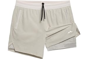 maamgic Men's 2 in 1 Gym Shorts 5 Inch Athletic Tennis Shorts Stretch Workout Running Shorts with Liner