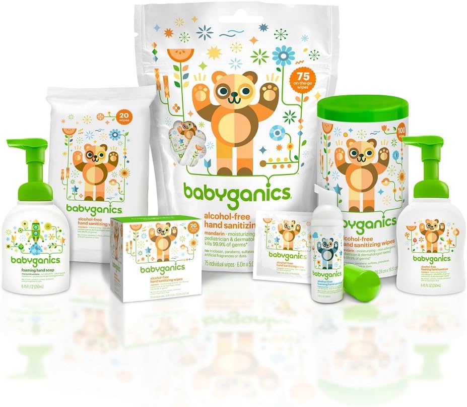 Babyganics Alcohol-Free Foaming Hand Sanitizer, Pump Bottle, Fragrance Free, 8.45 oz, 3 Pack, Packaging May Vary: Health & Personal Care