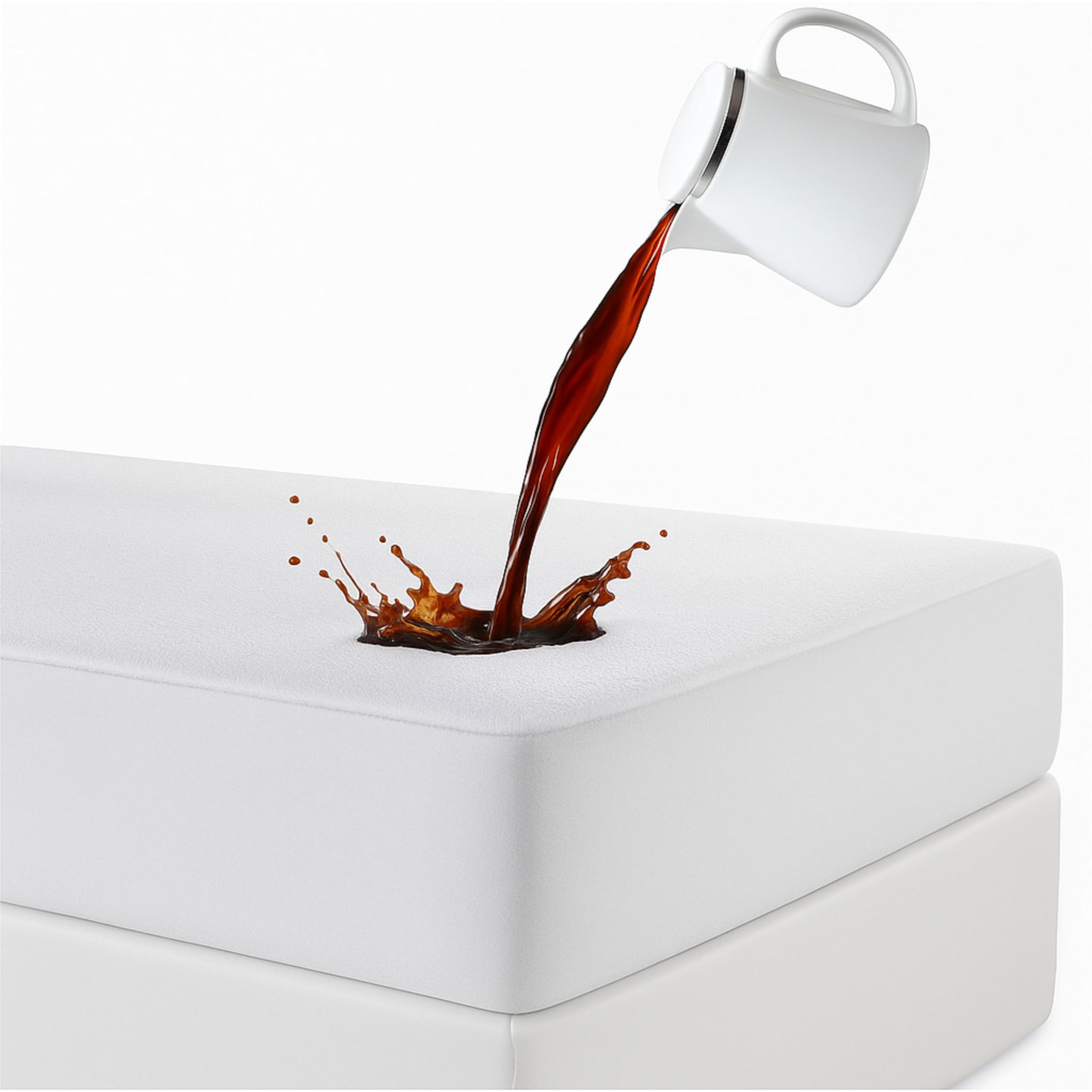 Family Bedding King Waterproof Mattress Protector - Terry Towel Deep Fitted Mattress Bed Cover - Breathable Cotton Mattress Protector - Mattress Cover for King Bed. (King (160x200cm))