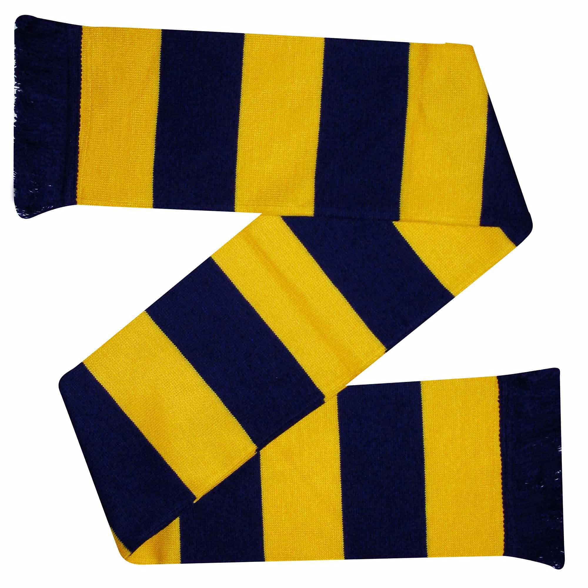 GIFTS 4 ALL Oxford Football Fans Navy Blue & Gold Match Day Bar Scarf, Oxford Football Fans Retro Traditional Bar Scarf, Oxford U's Retro Style Scarf