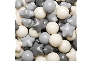 TRENDPLAY Star Ball Pit Balls for Toddlers -50 100 200 Count Star Balls Different Shapes, Non-Toxic Plastic Balls for Safe Play, Boys Girls Festival Party Decoration
