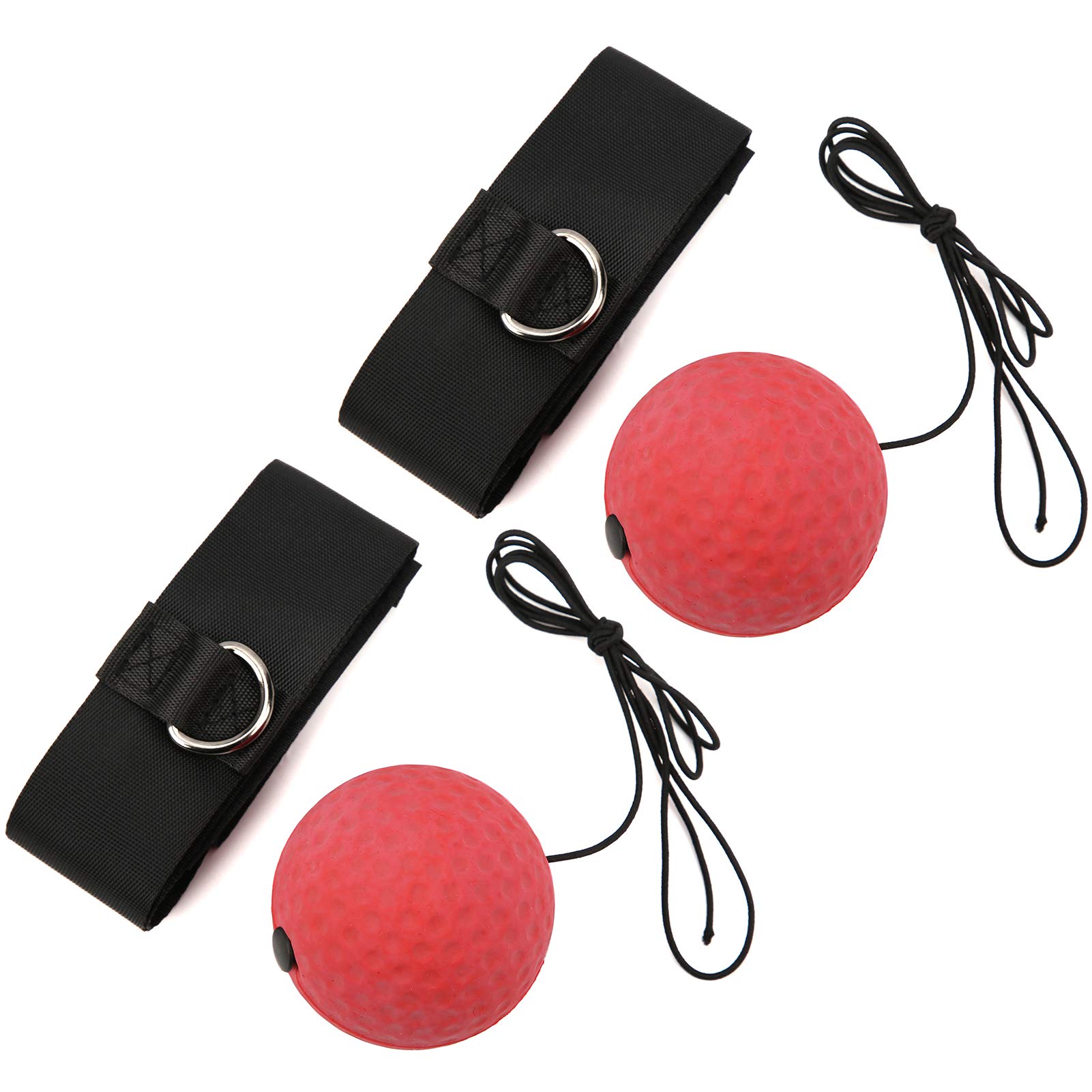 Tbest Boxing Training Ball,2Pcs Head‑mounted Boxing Ball Fighting Training Bounce Response Ball Accessories Head Band Boxing Ball
