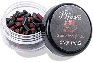 Plfawu 107Pcs Premium Sparkling Lighter Flints Refills - Compatible with Zippo & Clipper, Long-Lasting Flint Replacement for Lighter Use, Chromatic Black