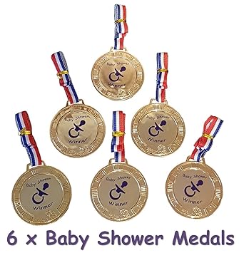 Baby Shower Party Games 6 Baby Shower Prizes Favors Medals M
