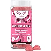 GOJOY NATURALS Prenatal Choline & DHA Gummies - Preconception to Postnatal Gummy Vitamin Supplement for Pregnant Women - Sweetened with Monk Fruit - 3rd Party Tested - Non GMO, Gluten Free, Vegan