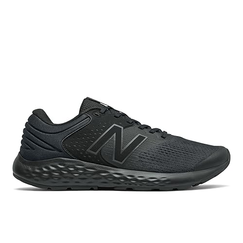 New Balance Men's 520 V7 Running Shoe, Black/Silver, X-Wide in