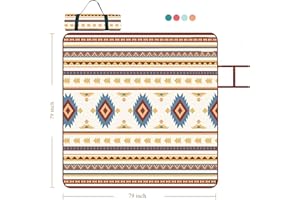 YRXRUS Picnic Blankets, Boho Picnic Mat for Waterproof Foldable, 79”x79” Extra Large Thick, Sandproof Oversized Outdoor Mat, for Parties, Camping, Park, Travel, Grass Gifts