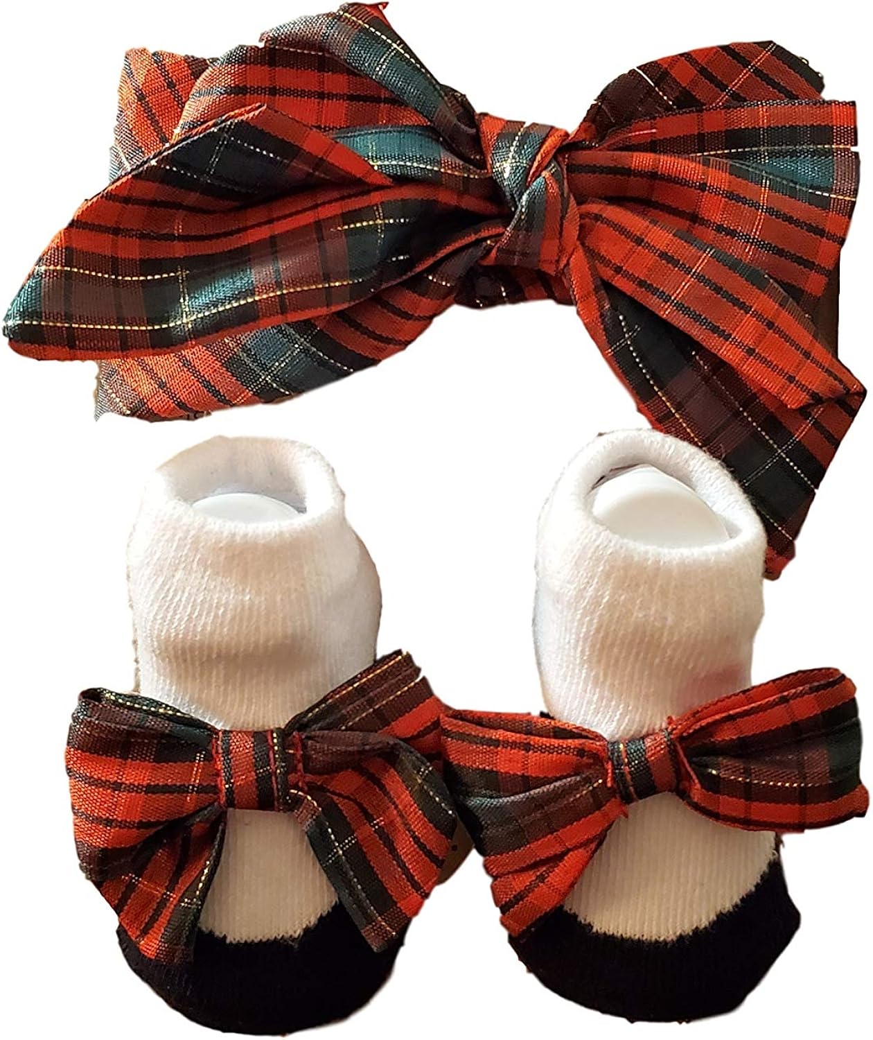 plaid baby headband