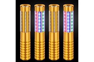 TTLYUGN 4 Pieces RGB LED Strobe Baton Light Rechargeable Bottle Service Sparklers Stick Reusable Champagne Bottle Handheld LED for Club Stage Nightclub Party Concert Event Bar Outdoor - Gold