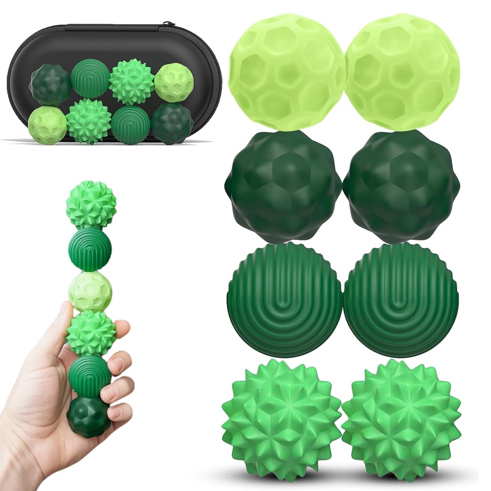 8Pcs Magnetic Balls Fidget Toy, Silicone Stress Relief Sensory Toys for Office Home, Little Ouchies Adult Fidget Toys for Adults Kids Teens Men Women