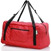 HOLYLUCK Foldable Travel Duffel Bag Luggage Great for Gym - Red