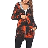 Zeagoo Women Casual Zip Up Fleece Hoodies Tunic Sweatshirt Long Hoodie Jacket