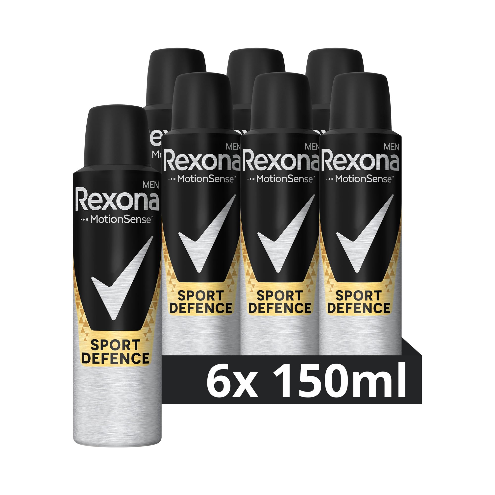 Rexona Men Anti Transpirant Spray Sport Defence Deospray mit 48 Stunden Schutz gegen Körpergeruch und Achselnässe mit Anti-Transpirant-Technologie 6x 150 ml