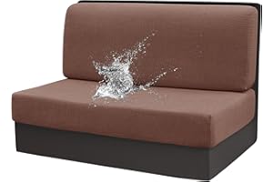 Rosygulls Stretch Rv Dinette Cushion Covers,Rv Couch Covers Dinette Booth Seats with 1 Backrest & 1 Bench Cover,38 in Camper Cushion Covers Dinette Table Slipcover,1 Set-Light Coffee