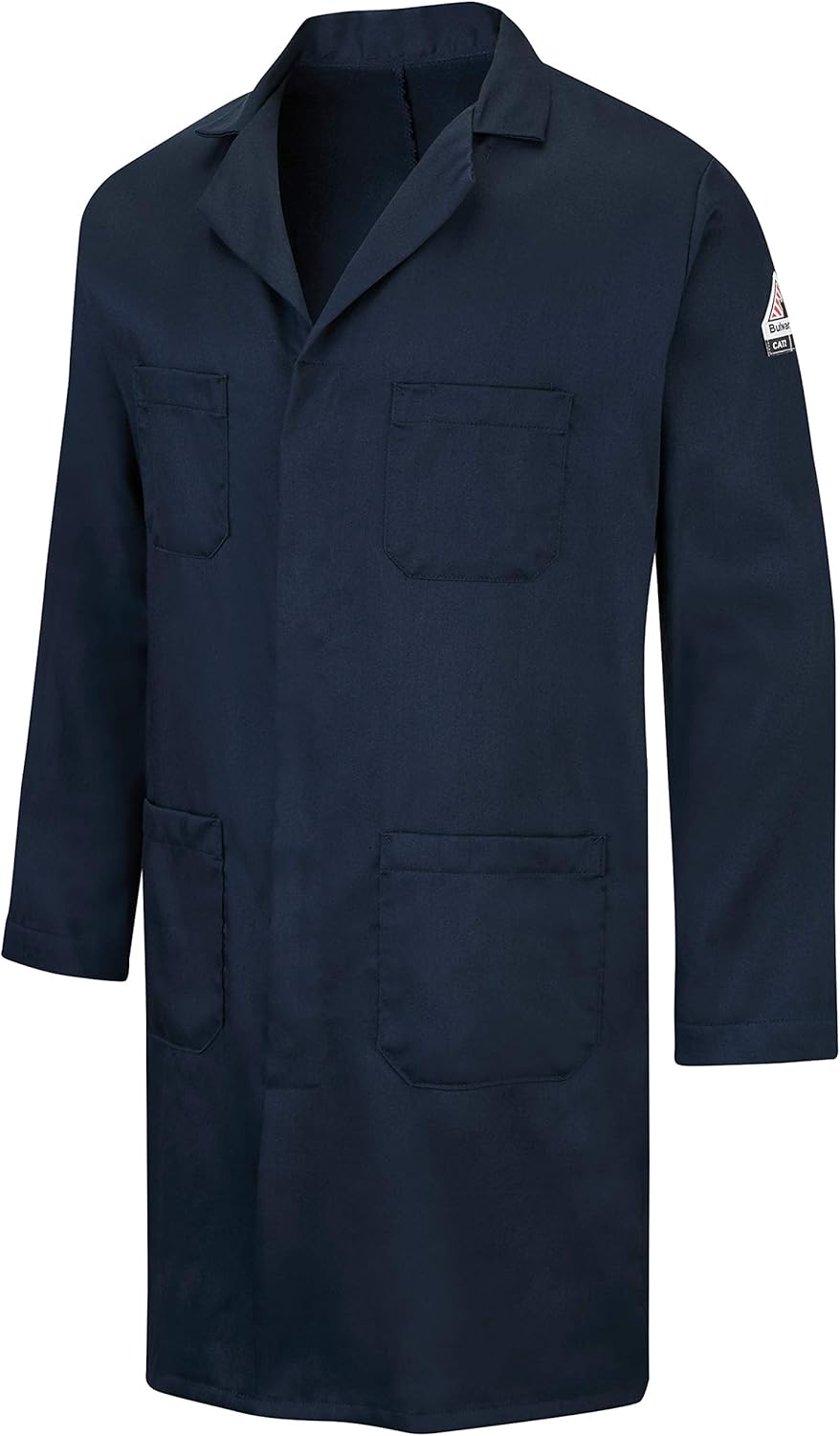 Bulwark FR mens Fr Concealed Snap-front Lab Coat: Clothing