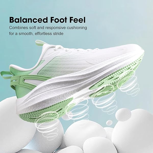 OUTJET WOMEN’S RUNNING SHOES LIGHTWEIGHT CUSHIONED SNEAKERS FOR WALKING, JOGGING, TRAVEL, GYM – BREATHABLE MESH, SOFT SOLE, STYLISH FIT GREEN