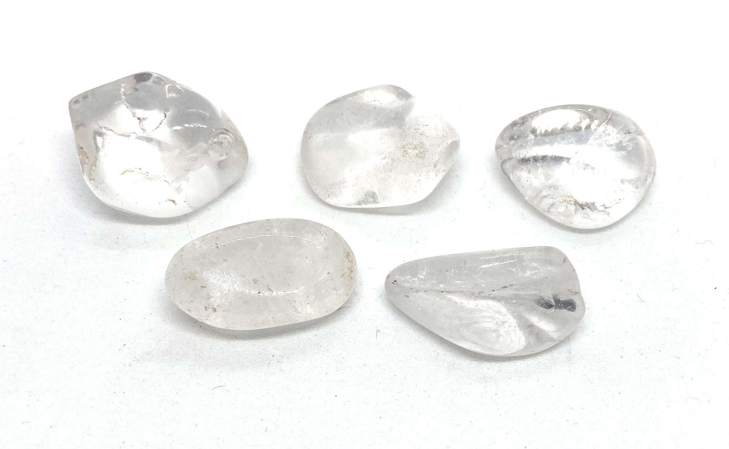 Clear Quartz Small Tumble Stones - 5 Pc