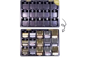 GOLDY BARBER PRO Blade Rack Storage Tray - Clipper Attachment Comb & Blade Storage Tray Holds 15 clipper Combs & Blades