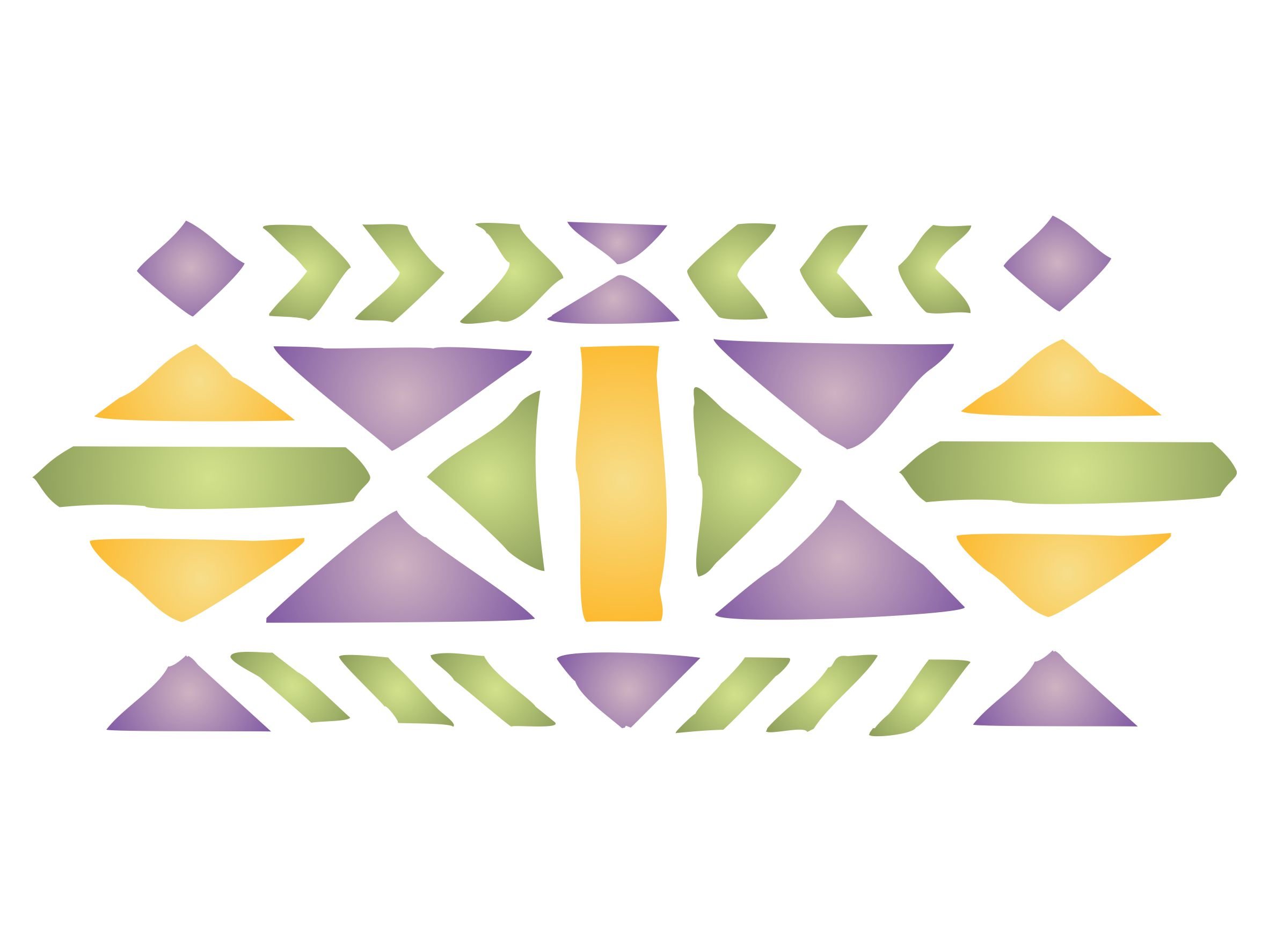 South African Art Stencil 14 x 6 inch (L) Reusable African Wall Art Tribal Border Stencils