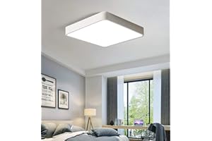Ganeed LED Flush Mount Ceiling Light,15.7 inch 36W Modern Ceiling Lamp Square,6500K Cool White Lighting Fixture for Living Ro