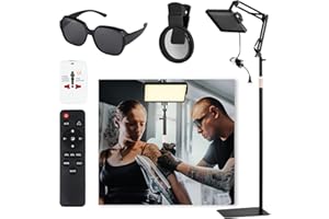 Tattoo Light Kits: Polarized LED Tattoo Work Light with Tattoo Vision Lenses and Extra Frame for Eliminating Shadows, High De